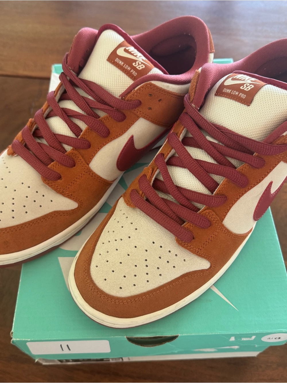 Nike Dunk Low SB Dark Russet Cedar 2019 - Size 11M   BQ6817-202